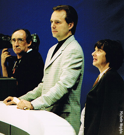 Evgeny Platov watches from the boards