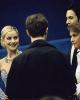 Tanith Belbin &amp; Ben Agosto (USA) with coaches Igor Shpilband &amp; Marina Zoueva before they compete the CD