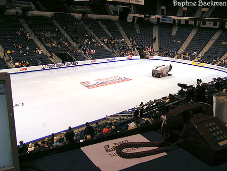 View from the press seats