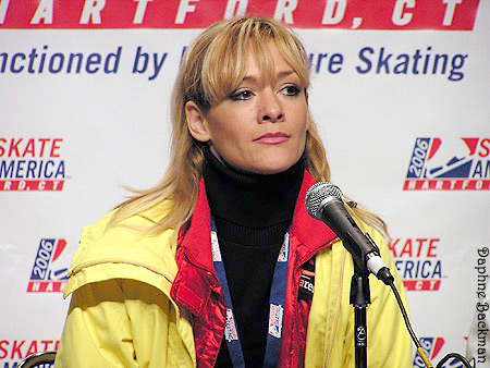 Albena Denkova after the free dance