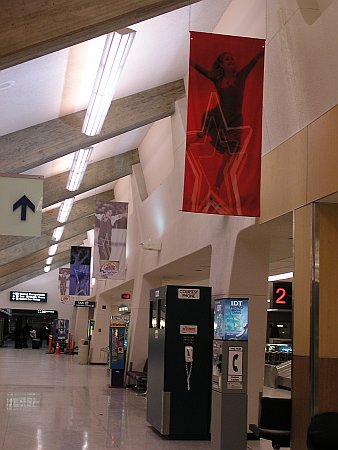 Skating banner at the airport