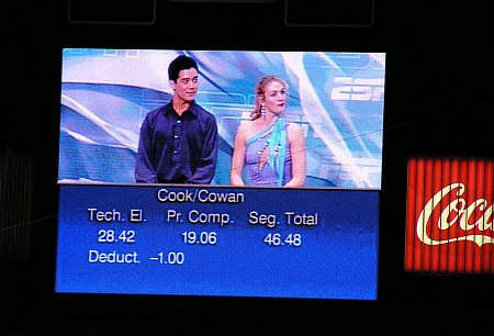 Michaela Cook &amp; Jordan Cowan on the Jumbotron