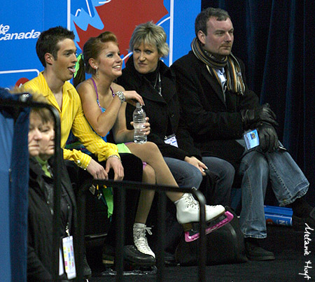 Alissa Pettinicchi &amp; Derek Green with coaches Elise Hamel &amp; Shawn Winter