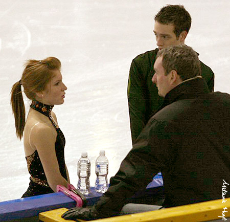 Alissa Pettinicchi &amp; Derek Green with coach Shawn Winter