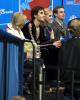 Kaitlyn Weaver &amp; Andrew Poje with coaches Shae-Lynn Bourne and Mathew Gates