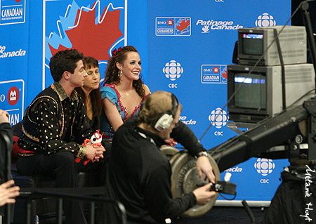 Tessa Virtue &amp; Scorr Moir with coach Marina Zoueva