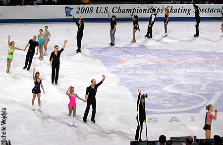 Waving to the audience