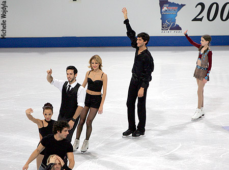 Still waving to the audience