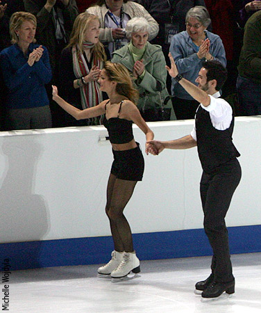 Tanith &amp; Ben during final lap
