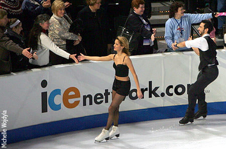 Tanith &amp; Ben during final lap