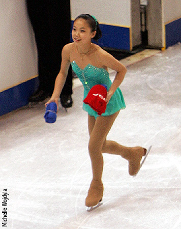 Caroline Zhang departs the autograph table