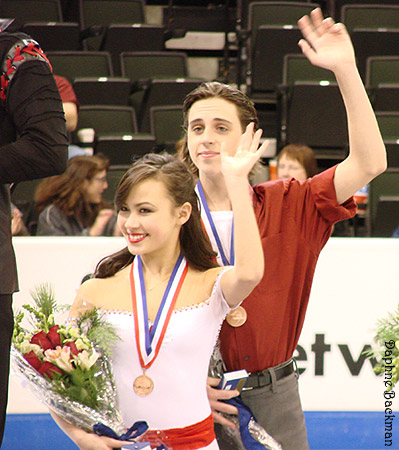 Waving bronze medalists