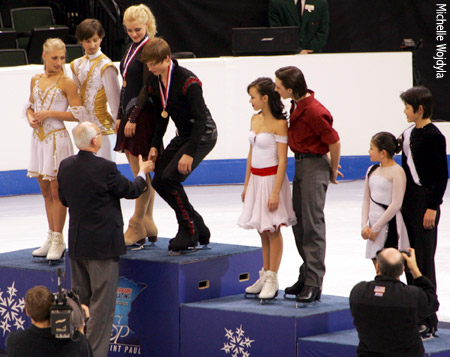 Keiffer Hubbell receives his gold medal