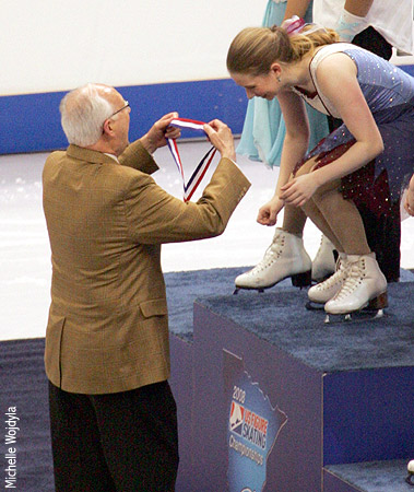 Chloe Wolf receives her gold medal