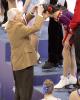 Anastasia Olson receives her pewter medal