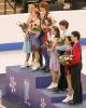 Posing for the official podium portrait