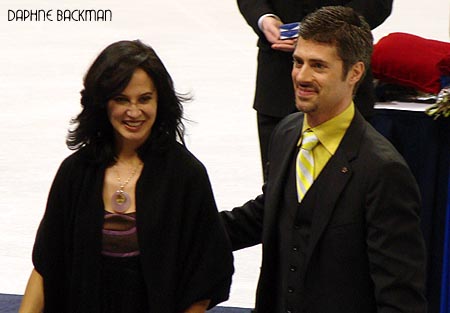 Five-time U.S. Ice Dance Champions Elizabeth Punsalan &amp; Jerrod Swallow on hand for the ceremony