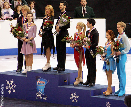 Posing for oficial podium portraits