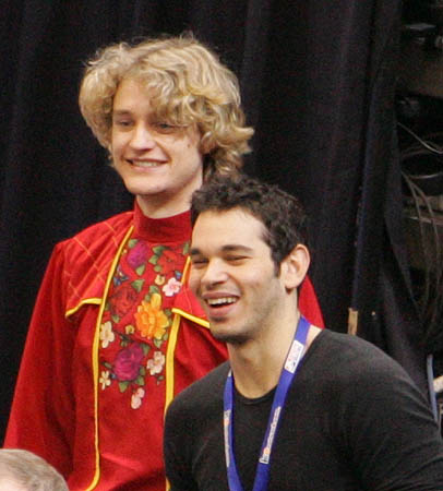 Charlie White with pairs skater Themi Leftheris