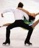 Stacy Kim holds on to partner Jonathan Harris