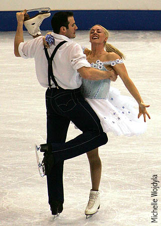 Marsha Snyder &amp; Peter Fischl in a somewhat painful-looking spin
