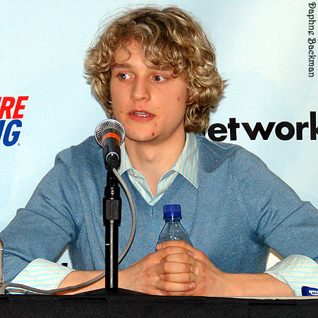 Charlie White at the press conference following the original dance 