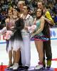 The medalists on the podium