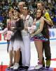 The medalists on the podium
