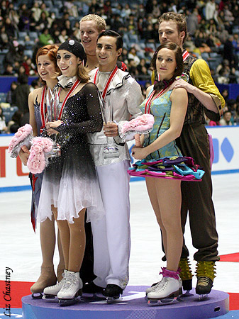 The medalists on the podium The medalists on the podium
