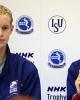 Evan Bates &amp; Emily Samuelson at the press conference after the FD