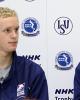 Evan Bates &amp; Emily Samuelson at the press conference after the FD