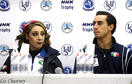 Federica Faiella &amp; Massimo Scali at the press conference after the OD