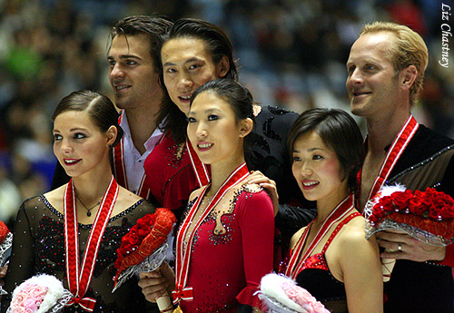 Pairs podium