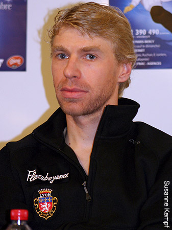 Olivier Schoenfelder at the press conference after the FD