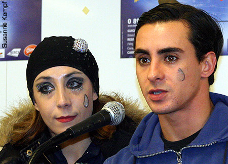 Federica Faiella &amp; Massimo Scali at the press conference after the FD
