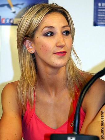 Sinead Kerr at the press conference after the FD