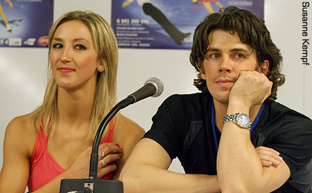 Sinead Kerr &amp; John Kerr at the press conference after the FD