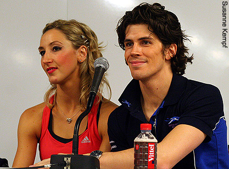 Sinead Kerr &amp; John Kerr at the press conference after the OD