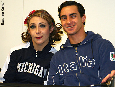 Federica Faiella &amp; Massimo Scali at the press conference after the OD