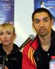 Aliona Savchenko &amp; Robin Szolkowy at the press conference after the free skate
