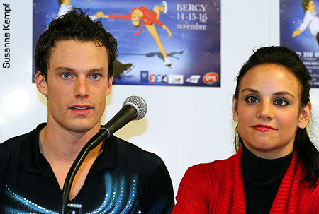 Meagan Duhamel &amp; Craig Buntin at the press conference after the free skate