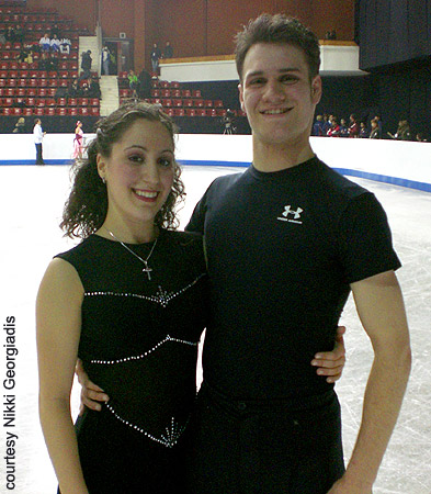 Graham Hockley &amp; Nikki Georgiadis during practice