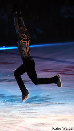 Evan spots Tarasova's latest costume design for him.