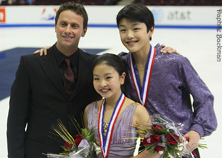 Maia &amp; Alex Shibutani with coach Igor Shpilband