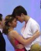 Lauri Bonacorsi &amp; Travis Mager celebrate their win in novice dance