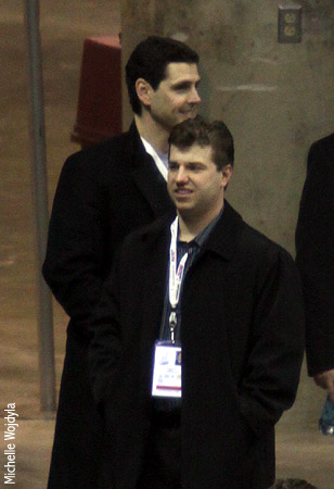 Jason Dungjen and Steve Hartsell at novice pairs practice Sunday