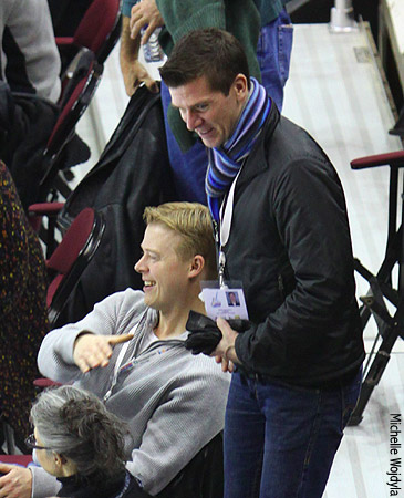 Mark Mitchell sporting a scarf in the 80 degree arena