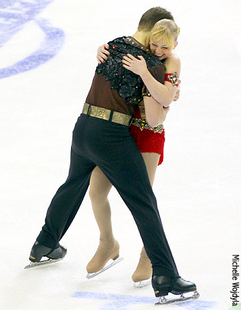 Caydee Denney &amp; Jeremy Barrett after their free skate