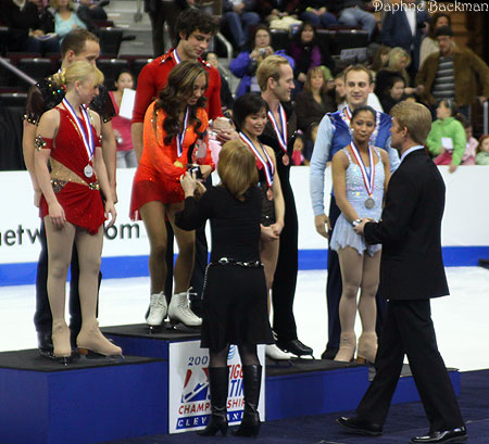 Pairs pins presented by Jenni Meno &amp; Todd Sand