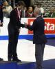 Charlie Tickner shakes Ryan Bradley's hand